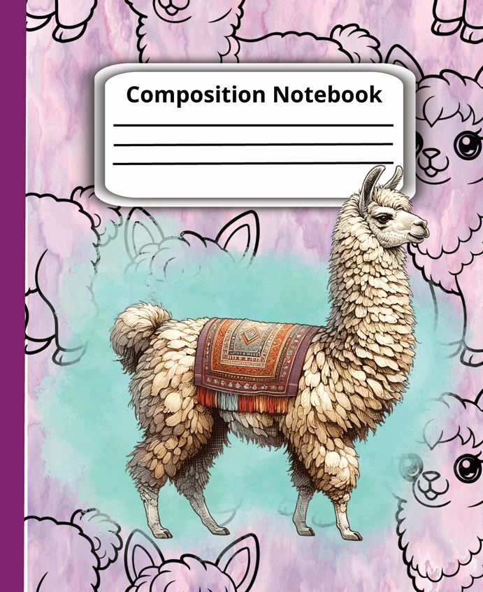 Llama Composition Notebook cover